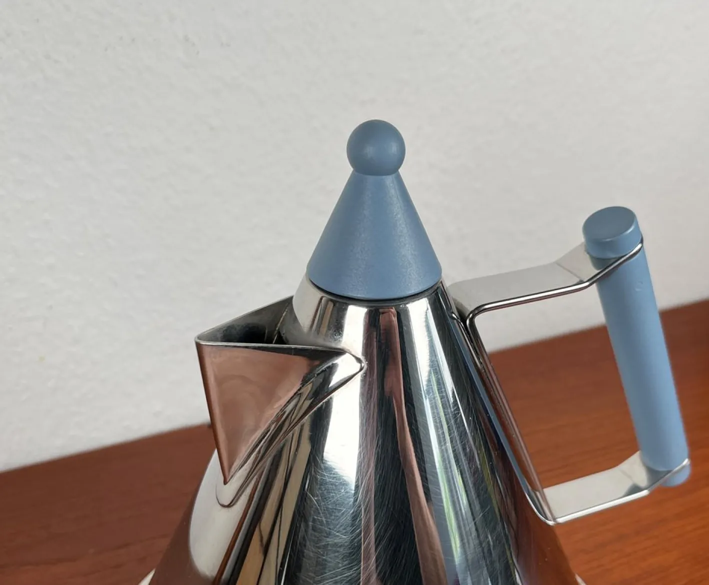 Postmoderner deutscher Wasserkocher aus Edelstahl von Fissler, 1980er