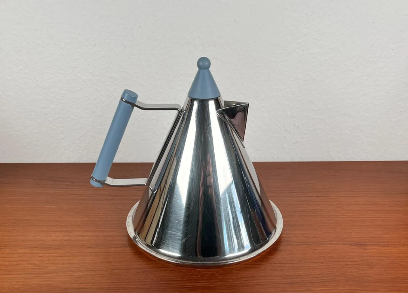 Postmoderner deutscher Wasserkocher aus Edelstahl von Fissler, 1980er