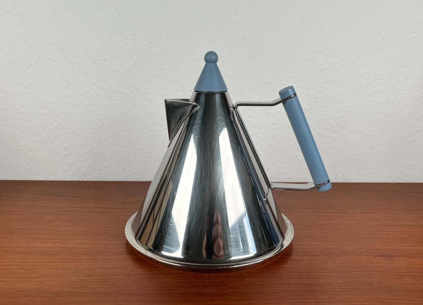 Postmoderner deutscher Wasserkocher aus Edelstahl von Fissler, 1980er