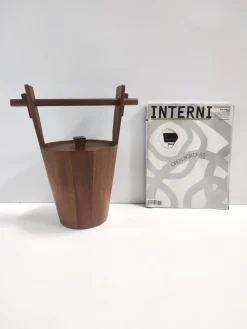 Postmoderner Eiskübel aus Ebonisierter Buche von Anri Form, Italien, 1970er