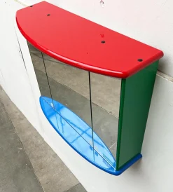 Postmoderner französischer Vintage Badezimmer Spiegelschrank von Decotec, 1980er