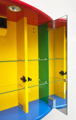 Postmoderner französischer Vintage Badezimmer Spiegelschrank von Decotec, 1980er