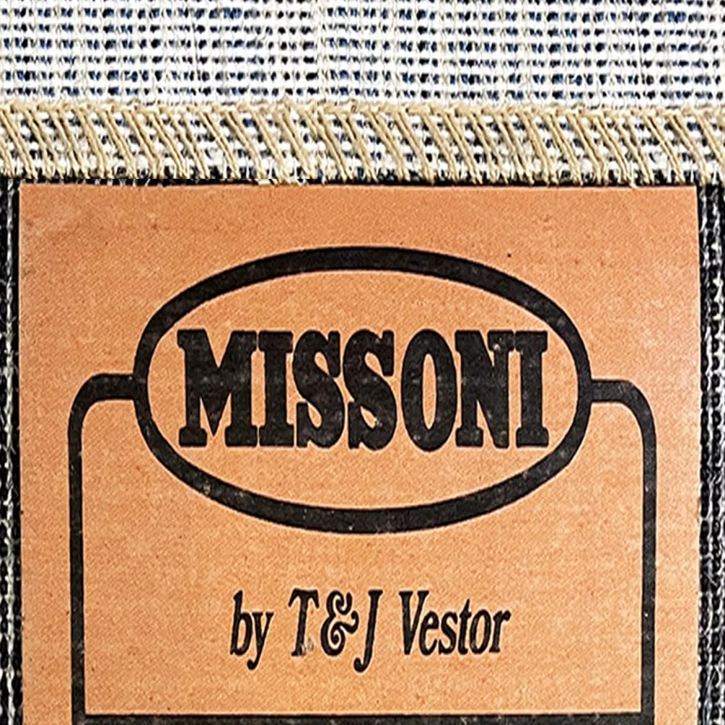 Postmoderner italienischer Wollteppich mit geometrischem Muster von Ottavio Missoni, 1990er