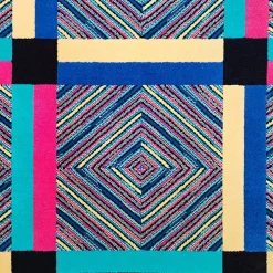 Postmoderner italienischer Wollteppich mit geometrischem Muster von Ottavio Missoni, 1990er