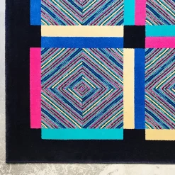 Postmoderner italienischer Wollteppich mit geometrischem Muster von Ottavio Missoni, 1990er
