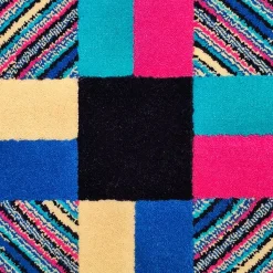 Postmoderner italienischer Wollteppich mit geometrischem Muster von Ottavio Missoni, 1990er