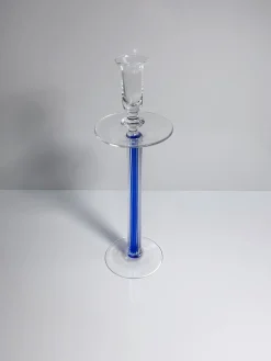 Postmoderner Kerzenhalter aus Glas von IVV - Industria Vetraria Valdarnese, Italien, 1980er