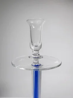 Postmoderner Kerzenhalter aus Glas von IVV - Industria Vetraria Valdarnese, Italien, 1980er