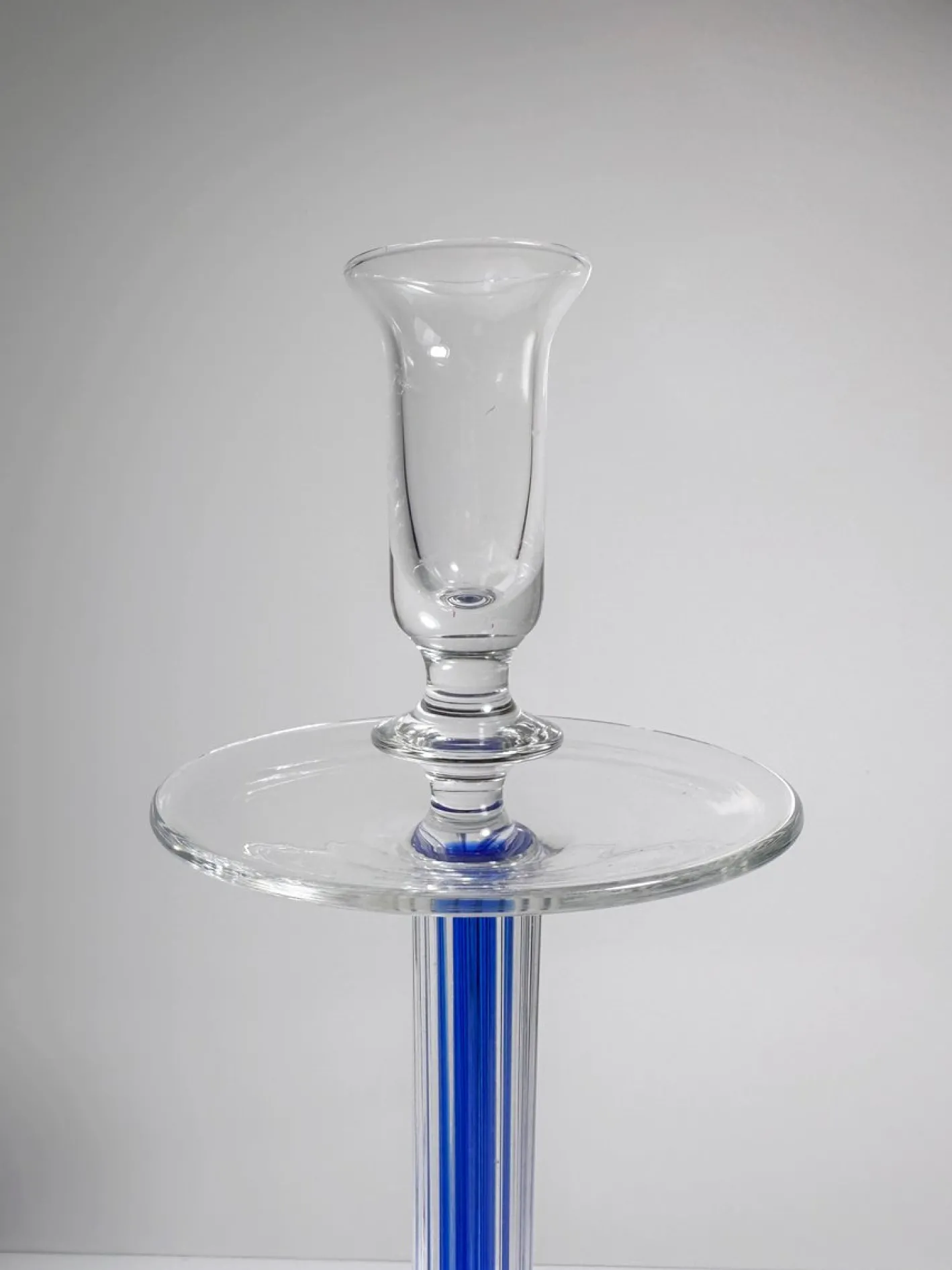 Postmoderner Kerzenhalter aus Glas von IVV - Industria Vetraria Valdarnese, Italien, 1980er