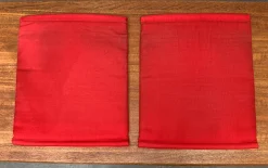 Postmoderne rote Kreuzschwinger Stuhlauflage von Till Behrens, 1980er, 4er Set