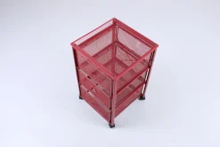 Postmoderner roter Metallschrank von Ikea, 1980er