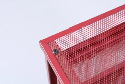 Postmoderner roter Metallschrank von Ikea, 1980er
