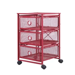 Postmoderner roter Metallschrank von Ikea, 1980er