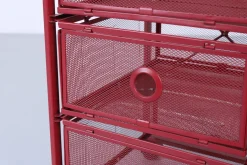 Postmoderner roter Metallschrank von Ikea, 1980er