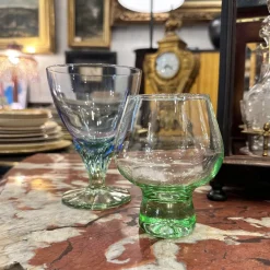 Postmodernes Bahia Glas Set aus geblasenem Glas von Bormioli Rocco, Italien, 1980er, 8er Set