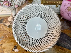 Potpourri Schale aus Porzellan mit Fuß von Capodimonte