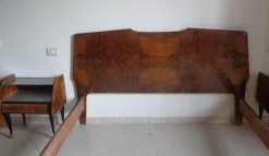 Primavera 57 Series Bett aus Bruyèreholz & Messing von Osvaldo Borsani für Atelier Borsani Varedo, 1957