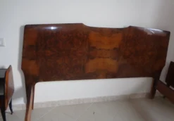 Primavera 57 Series Bett aus Bruyèreholz & Messing von Osvaldo Borsani für Atelier Borsani Varedo, 1957