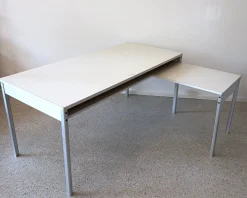 Program 570 Schreibtisch mit Schreibmaschinentisch Verlängerung von Dieter Rams für Vitsoe, 1970er, 2er Set