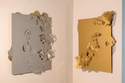 Psiche Metallic Wandteppich aus verspiegeltem Aluminium von Altreforme