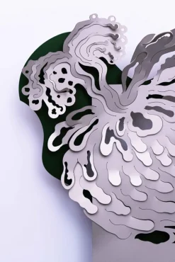 Psiche Metallic Wandteppich aus verspiegeltem Aluminium von Altreforme