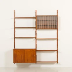 PS System Teak Wandregal von Preben Sorensen für Randers Møbelfabrik, Denmark, 1960er