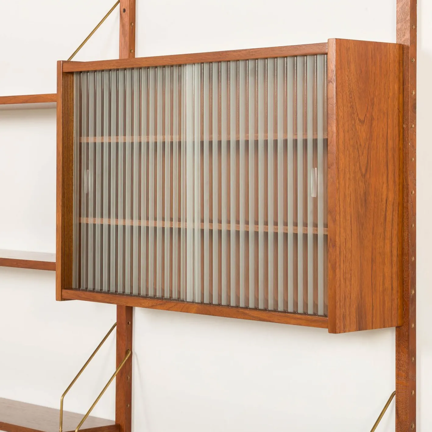 PS System Teak Wandregal von Preben Sorensen für Randers Møbelfabrik, Denmark, 1960er