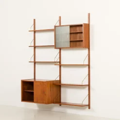 PS System Teak Wandregal von Preben Sorensen für Randers Møbelfabrik, Denmark, 1960er