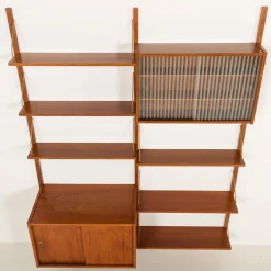 PS System Teak Wandregal von Preben Sorensen für Randers Møbelfabrik, Denmark, 1960er