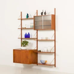 PS System Teak Wandregal von Preben Sorensen für Randers Møbelfabrik, Denmark, 1960er