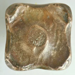 Quadratische Push Pull Türgriffe aus Bronze mit Briefkasten Set, 1970er, 3er Set