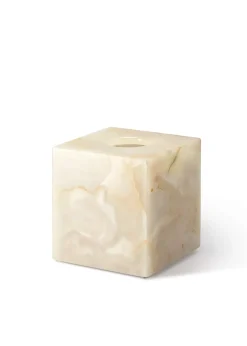 Quadratische Taschentuchbox aus hellgrünem Onyx von Royal Bee Design