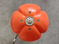 Quadrifoglio Tischlampe aus Acryl in Orange von Guzzini, Former Yugoslavia, 1970er