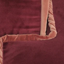 Rafaella Zwei-Sitzer Sofa aus rotem Couture Samt mit dunkelorange Zierleisten von Biosofa