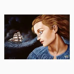 Rafal Olbinski, Flying Dutch, 2021, Giclée-Druck
