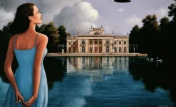 Rafal Olbinski, Warschau, Palace on The Isle, 2020, Giclée-Druck