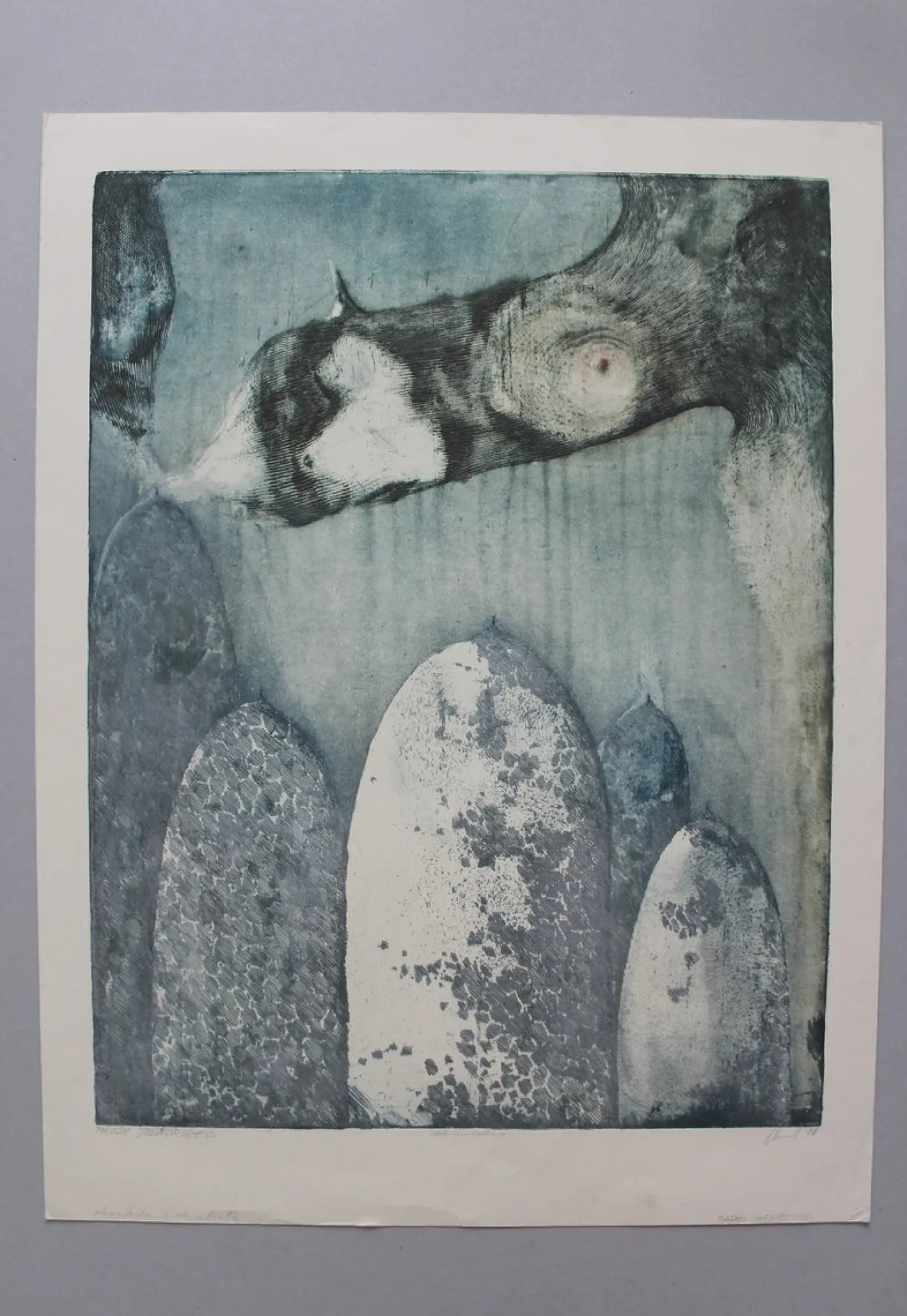 Rafal Strent, A Young Unicorn, Radierung auf Papier, 1996