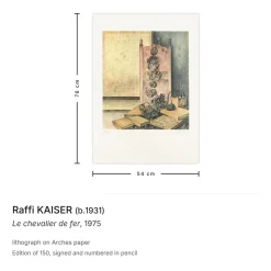 Raffi Kaiser, Le Chevalier de Fer, 1975, Lithographie