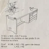 R05A Frisiertisch und S05Y Hocker von Pierre Chapo, 1989, 2er Set
