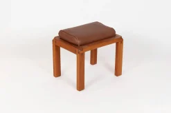 R05A Frisiertisch und S05Y Hocker von Pierre Chapo, 1989, 2er Set