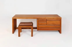 R05A Frisiertisch und S05Y Hocker von Pierre Chapo, 1989, 2er Set