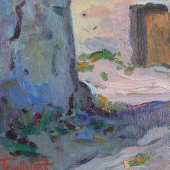 Ramon Trulls Pons, Impressionist Caserras Village Street Scene, Ölgemälde
