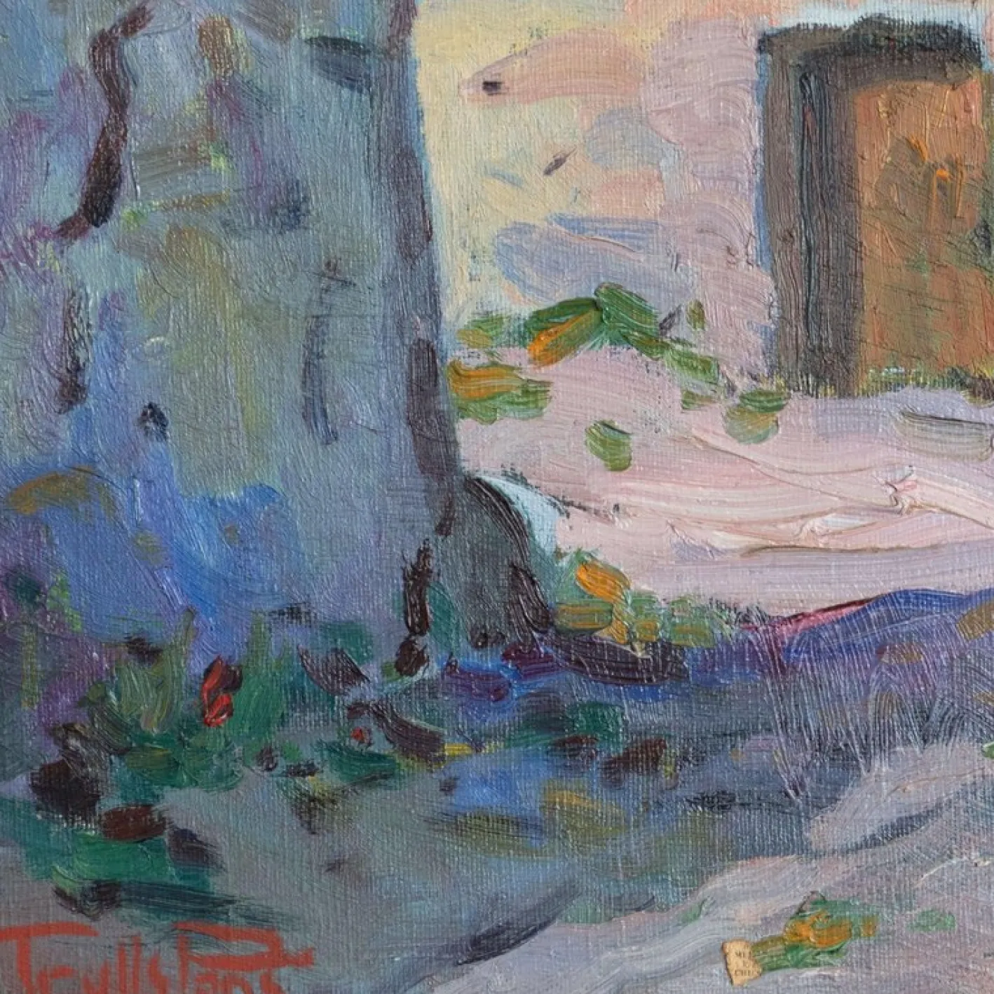 Ramon Trulls Pons, Impressionist Caserras Village Street Scene, Ölgemälde