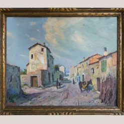 Ramon Trulls Pons, Impressionist Caserras Village Street Scene, Ölgemälde