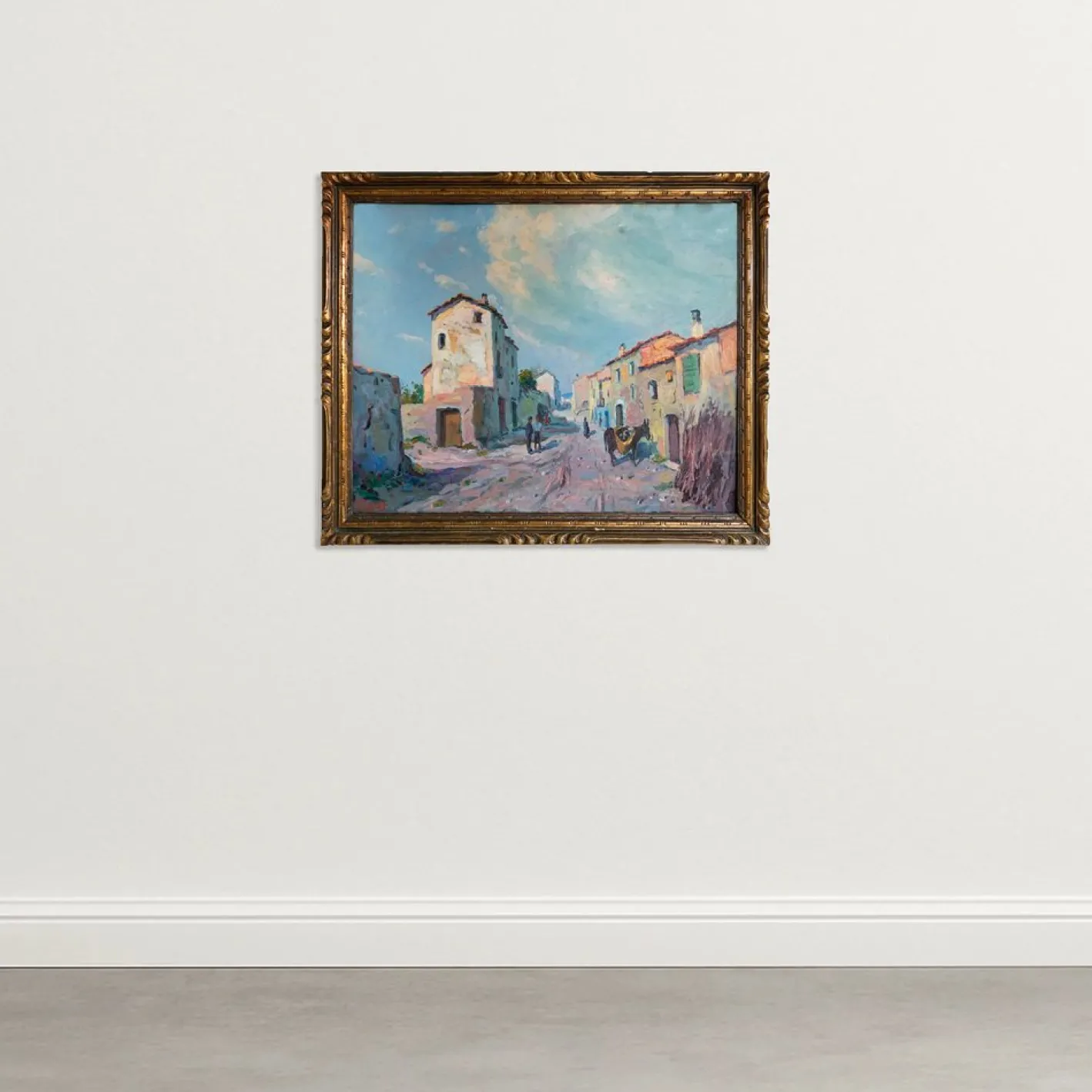 Ramon Trulls Pons, Impressionist Caserras Village Street Scene, Ölgemälde