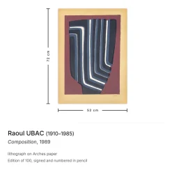Raoul Ubac, Composition, 1989, Lithographie