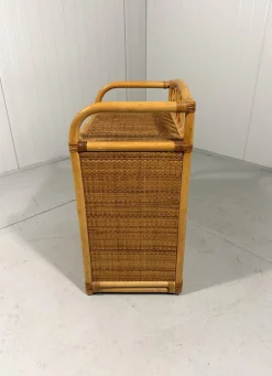 Rattan Kommode, 1980er