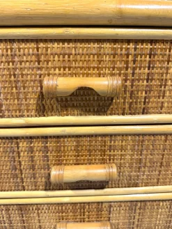 Rattan Kommode, 1980er