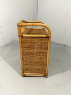 Rattan Kommode, 1980er