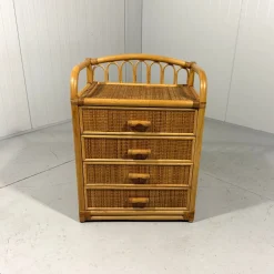 Rattan Kommode, 1980er